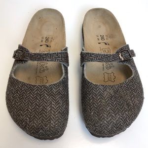 Birki’s | Gray Maria Herringbone clog maryjane 7
